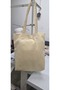 Cream-Colored Thin Fabric Handbag - 3
