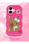 iPhone 16 Plus Compatible Case with Camera Protector Red Silicone Couple Phone Case Kitty Pattern - 2
