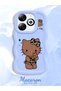 Infinix Smart 8 Compatible Case Camera Protector Blue Silicone Couple Phone Case Kitty Pattern - 2