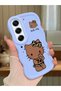 Tecno Camon 40 Compatible Case Camera Protector Blue Silicone Couple Phone Case Kitty Pattern
