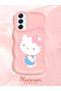 Samsung Galaxy A14 Compatible Case Camera Protector Pink Silicone Couple Phone Case Kitty Pattern - 2