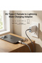 PD FAST CHARGING ADAPTER LIGHTING MALE TO USB-C FEMALE