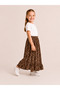 Girl's Long Skirt Summer Patterned Elastic Waist Comfortable Loose Skirt - 3