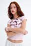 Kayık Neckline Printed T-Shirt P1895