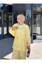 Cotton Balloon Sleeve Lace Detailed Waist Gathered Double Set - Yellow