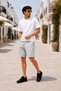 Men's Plain Shorts+Crew Neck T-Shirt Stylish Summer Comfortable Fit Casual Shorts+T-Shirt Two-Piece Set - 3