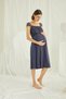 Lace Maternity Nightgown and Dressing Gown Set - Dowry Indigo Viscose Set of 2 - 5