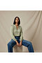 Regular Fit Viscose Top with Ruffle Trim - 5
