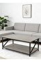 Migue home Modern Two Tier Coffee Table for Living Room, Easy Assembly, 100cm L x 55cm W x 45cm H, Washed Grey Color