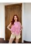 Women's Pink Tulle Modal Layered Blouse Frv0204 - 2