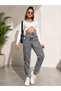Women's Gray High Waist Mom Fit Ripped Detailed Jean Trousers - 4