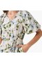 Midi Floral Print Women Dress with Balloon Sleeves - 6