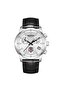 Taraftar Men's Wristwatch |   42mm Stainless Steel Case, Black Leather Band - 5