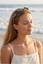 Black Stone Embellished Knotted Scalloped Crown - 4