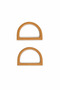 D Shaped Acrylic Bag Handle Dark Beige Color 1 Pair (2 Pieces) Handmade Knitted Straw Canvas Bag Handle -