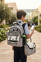 Catila Gray Cat Design 3-Piece School Bag Set - Elementary School Backpack, Thermal Lunch Bag, and Pencil Case - 6
