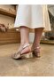 K2261 Women's Cross Pointed Toe Open Back Mini Heel Shoes - 3