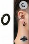 Non-Perforated Steel Unisex Fake Lip Nose Ear Cartilage Septum Hoop Earring Ear Cuff 1 Piece.