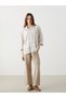 Lcwaikiki Classic Beige Women's Trousers with Elastic Waist