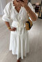 Fisto Detail Ecru Linen Set - 2