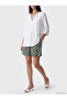 Nevavm Women's Patterned Shorts with Elastic Waist - 2