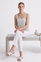Alya Gray Perforated Genuine Leather Sleeveless Blouse - 3