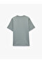 Regular Fit Crew Neck Cotton T-Shirt with Short Sleeves and Printed Design - 2