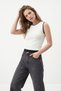 Ecru Crew Neck Double Look Blouse 8355A