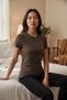 Women's Slim Fit Crew Neck Knitted Viscose T-Shirt - Premium Anti-Pilling Vorteks Fabric - 2