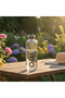 Bord H 2 O Borosilicate Clear Glass Water Bottle – 1 Litre | Leak-Proof Cap | Black / White | - 3
