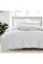 100% Organic Cotton Duvet Cover Set - Double Size, White 3-Piece Bedding Set, Soft Breathable Fabric