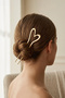 Gold Metal Heart Hair Clip - 2