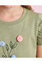 Girls Green 3D Print T-Shirt - 8