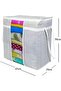Albemo Windowed Clothes Quilt Pillow Storage Bag Gray Striped 888483