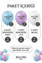 20-Piece Macaron Blue Lilac White Pastel Balloon Set 11 Inch Birthday Party Decorations - 3