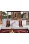 Arabic Majlis Floor Sofa, white Velvet with Traditional Tribal Pattern, Living Room Seating - 2
