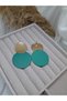 Gold Double Round Design Earrings Stylish Women's Accessory - 2