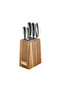 6-piece Knife Set with Wooden Block Stainless Steel Blades