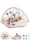 Nurture Baby Play Gym Mat with 7 Detachable Toys | Tummy Time Activity Mat for Newborn, Infant & Toddler | Foldable Sensory Learning Play Mat, Ball Pit, Machine Washable, Anti-Slip 0–12 Months
