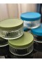 6-Piece Glass Breakfast Set with Colorful Lids, Air-Tight 140 Cc Glass Storage Container 8X4Cm - 7