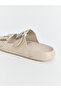 Vizyon New Season Beige Double-Strapped Women's Slippers - 2