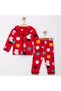 100% Cotton Long Sleeve Buttoned Seasonal Cat Patterned Soft Textured Bottom and Top Unisex Baby Pajama Set for Girls and Boys - 2