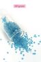 Bulky Glass Sand Beads (8/0) 3 mm - 60 Grams - Transparent Sky Blue - Bnc214