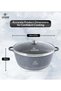 Life Smile 44 cm Oven-Safe Granite Coating Cooking Pot with Glass Lid Beige/Black/Gray - 4