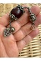 Antique Old Keychain Ottoman Squeeze Amber Old Silver - 6