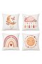 Sky Icons Patterned 4-Piece Children's and Baby Pillowcase Set - 3