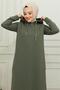 Slit Sport Dress Khaki - 4