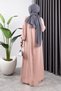 Half Buttoned Viscose Dress Pudra - 4