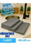 Microfiber Gray Checkered Cleaning Cloth |   Kitchen Countertop Built-In Glass Bathroom-Car/Surface 40X40 Stain Remover - 3