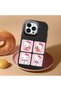 iPhone 14 Pro Compatible Case with Camera Protector Black Silicone Couple Phone Case with Kitty Pattern - 2
